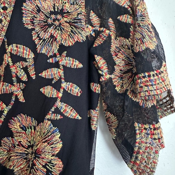 Black Embellished Maxi Skirt with Slit for Night Out - Picture 2 of 10